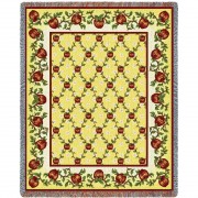 Apple Season - Cotton Woven Blanket Throw -  (72x54)