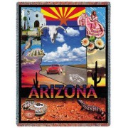 State of Arizona - Cotton Woven Blanket Throw -  (72x54)