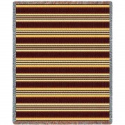 Arroyo Gold - Southwest Native American Inspired Tribal Camp - Cotton Woven Blanket Throw -  (72x54)