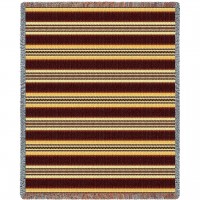 Arroyo Gold - Southwest Native American Inspired Tribal Camp - Cotton Woven Blanket Throw -  (72x54)