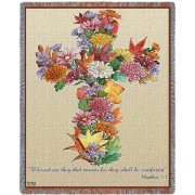 Autumn Leaves - Blessed Are Those Who Mourn For They Will Be Comforted - Matthew 5:4 - Parker Fulton - Cotton Woven Blanket Throw -  (72x54)