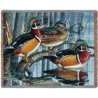 Backwater Woodies - Cynthie Fisher - Cotton Woven Blanket Throw -  (72x54)