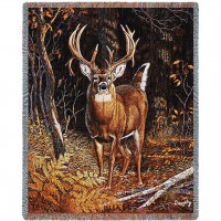 Bad Attitude Deer - Terry Doughty - Cotton Woven Blanket Throw -  (72x54)