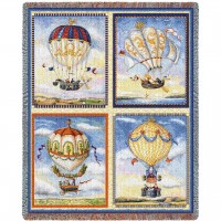 Balloon Collage Blanket Hot Air Balloon