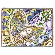 Barn Owl - Animal Spirits Totem - Sue Coccia - Cotton Woven Blanket Throw -  (72x54)