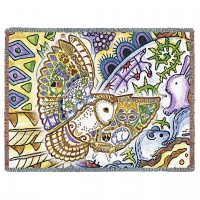 Barn Owl - Animal Spirits Totem - Sue Coccia - Cotton Woven Blanket Throw -  (72x54)