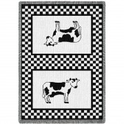 Bessie The Cow - Our First Blanket - Cotton Woven Blanket Throw -  (70x50)