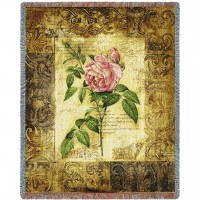 Blossom Elegance - Cotton Woven Blanket Throw -  (72x54)