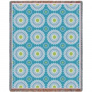 Blossom Whimsy - Cotton Woven Blanket Throw -  (72x54)
