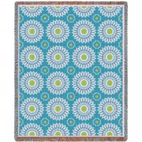 Blossom Whimsy - Cotton Woven Blanket Throw -  (72x54)