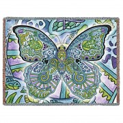 Blue Morpho - Butterfly - Animal Spirits Totem - Sue Coccia - Cotton Woven Blanket Throw -  (72x54)