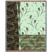 Botanical Swatches Jade Blanket