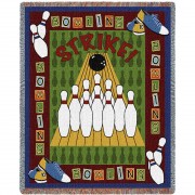 Sports - Bowling - Cotton Woven Blanket Throw -  (72x54)