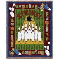 Sports - Bowling - Cotton Woven Blanket Throw -  (72x54)