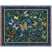 Butterfly Dance - Helen Vladykina - Cotton Woven Blanket Throw -  (72x54)