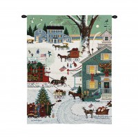 Cape Cod Christmas Wall Tapestry