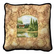 Casa Alto Textured Hand Finished Elegant Woven Throw Pillow Cover 100% Cotton  Size 17x17