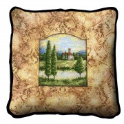 Casa Torre Textured Hand Finished Elegant Woven Throw Pillow Cover 100% Cotton  Size 17x17
