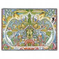 Cascadia - Animal Spirits Totem - Sue Coccia - Cotton Woven Blanket Throw -  (72x54)