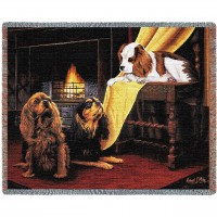 Cavalier King Charles Spaniel - Robert May - Cotton Woven Blanket Throw -  (72x54)