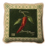 Cayenne Pepper Textured Hand Finished Elegant Woven Throw Pillow Cover 100% Cotton  Size 17x17