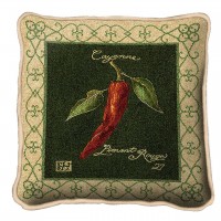 Cayenne Pepper Textured Hand Finished Elegant Woven Throw Pillow Cover 100% Cotton  Size 17x17