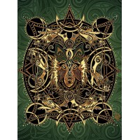 Wolf Moon - Celtic - Jen Delyth - Cotton Woven Blanket Throw -  (72x54)
