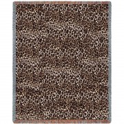 Cheetah Skin - Cotton Woven Blanket Throw -  (72x54)