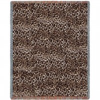 Cheetah Skin - Cotton Woven Blanket Throw -  (72x54)