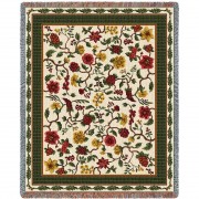 Chelseas Garden - Cotton Woven Blanket Throw -  (72x54)