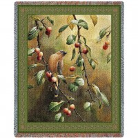 Cherry Chase - Cotton Woven Blanket Throw -  (72x54)