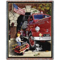 Chilhood Dreams - Dan Hatala - Cotton Woven Blanket Throw -  (72x54)