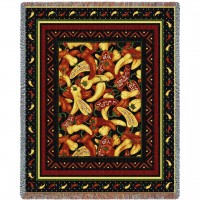 Chili Peppers - Helen Vladykina - Cotton Woven Blanket Throw -  (72x54)