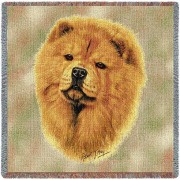 Chow Chow - Robert May - Lap Square Cotton Woven Blanket Throw -  (54x54)
