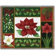 Christman Flora - Stephanie Stouffer - Cotton Woven Blanket Throw -  (72x54)