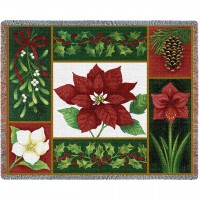 Christman Flora - Stephanie Stouffer - Cotton Woven Blanket Throw -  (72x54)