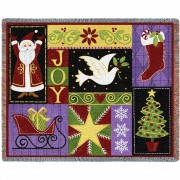 Christmas Icons - Stephanie Stouffer - Cotton Woven Blanket Throw -  (72x54)