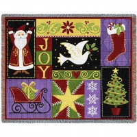 Christmas Icons - Stephanie Stouffer - Cotton Woven Blanket Throw -  (72x54)