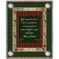Sports - Winston Churchill Golf Quote - Cotton Woven Blanket Throw -  (72x54)