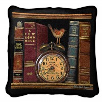 Classic Tails I Textured Hand Finished Elegant Woven Throw Pillow Cover 100% Cotton  Size 17x17