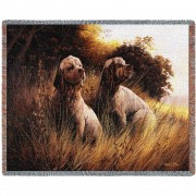 Clumber Spaniel - Robert May - Cotton Woven Blanket Throw -  (72x54)