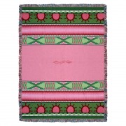 Concho Springs - Rose - Southwest Native American Inspired Tribal Camp - Cotton Woven Blanket Throw -  (72x54)