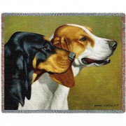 Coonhound - Bob Christie - Cotton Woven Blanket Throw -  (72x54)
