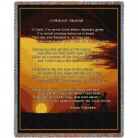 Cowboy Prayer - Cotton Woven Blanket Throw -  (72x54)