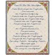 Creed For Those Who Suffer - Sympathy - Cotton Woven Blanket Throw -  (72x54)