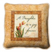 Daughters Forever Textured Hand Finished Elegant Woven Throw Pillow Cover 100% Cotton  Size 17x17