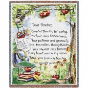 Dear Teacher Letter From Student - Rose Kennedy - Cotton Woven Blanket Throw -  (72x54)