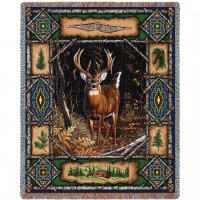 Deer Lodge - Terry Doughty - Cotton Woven Blanket Throw -  (72x54)