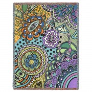Dentelle - Helen Kiebzak - Cotton Woven Blanket Throw -  (72x54)