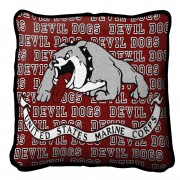 Devil Dog Textured Hand Finished Elegant Woven Throw Pillow Cover 100% Cotton  Size 17x17